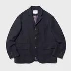 Washed Wool Slumber Jacket - Dark Navy