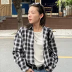 [슈멍 PICK] SITP5231 클래식 미스티 체크 셔츠_Navy