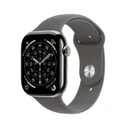 애플워치 11 셀룰러 42mm 내추럴 티타늄 케이스 스톤 그레이 스포츠 밴드 (ML) MF8N4KH/A