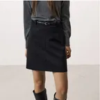 [1차리오더] 오블리크 백 슬릿 미니 스커트_BLACK