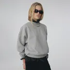 V Cutting Line Sweatshirts, Melange Grey