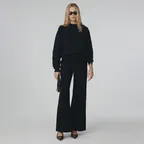 V Cutting Line Sweatshirts, Black