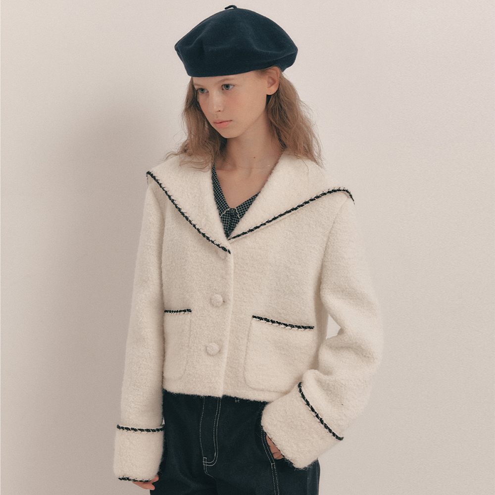 CAEL handmade wool buckle short coat_black - 감도 깊은 취향