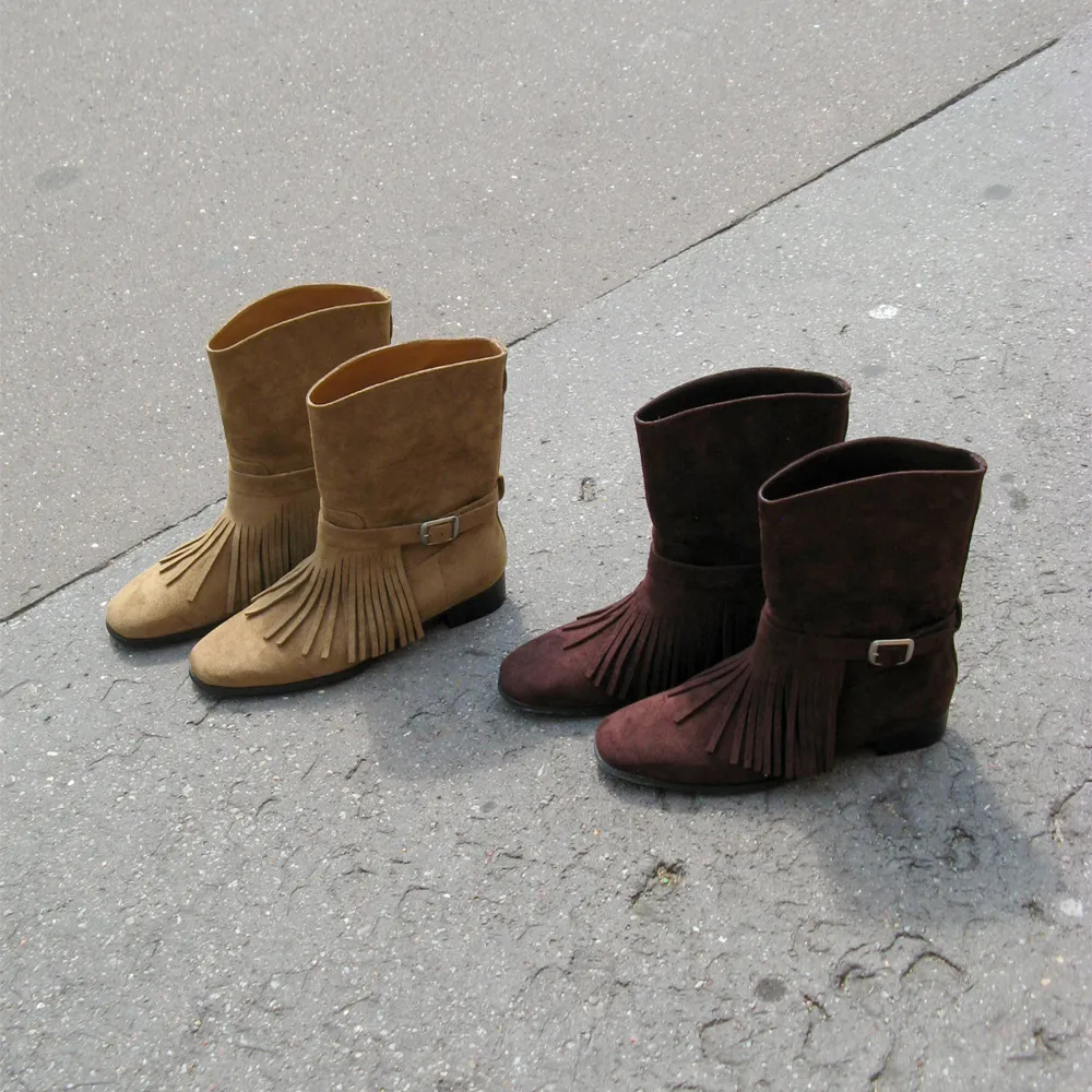 Fringe Boots - 2Color