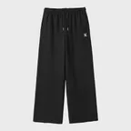 (기모)Signature relax wide pants - BLACK