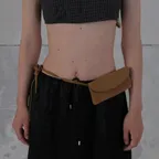 How string bag - camel