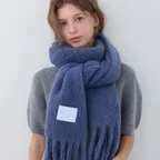 [선물포장/당일출고]팔레트 니트 머플러 (flow blue)