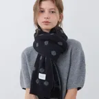[선물포장/당일출고][29CM단독] 도트 니트 머플러 (charcoal black)