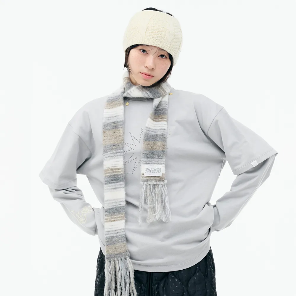 Tie-Dye Fringe Wool Muffler