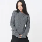 Side button knit GREY