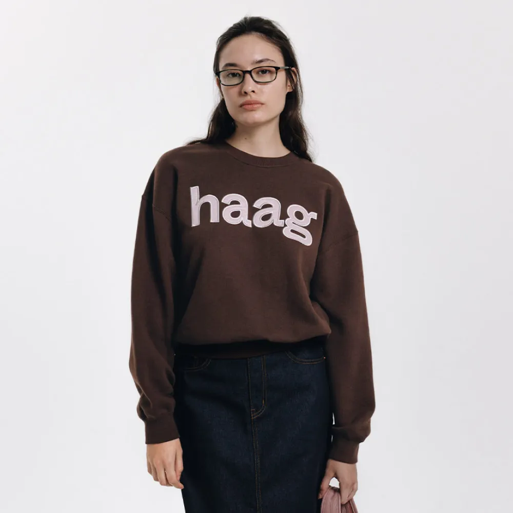Haag a birthday sweatshirt ブラウン Haag a birthday sweatshirt ブラウン a birthday sweatshirt (brown