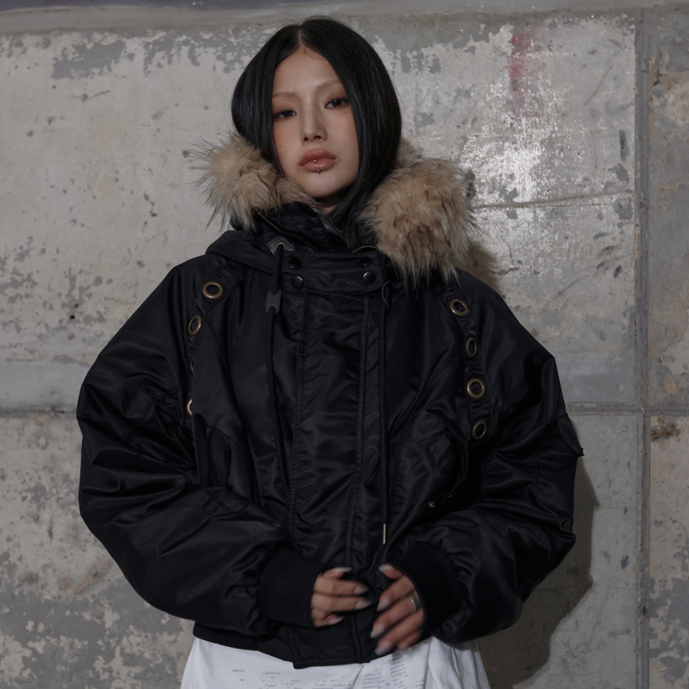 EYELET FUR MA-1 (BLACK) F25ZA003 - 감도 깊은 취향 셀렉트샵 29CM