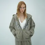 OVERDUE ZIP-UP HOODIE_KHAKI