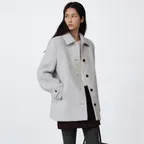 [사이즈/컬러 추가] Valentin Wool Half Coat (Soft Blue)