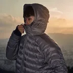 [FEATHERDOWN]GRID JACKET ASH