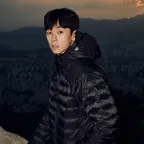 [FEATHERDOWN]GRID JACKET BLACK