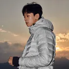 [FEATHERDOWN]GRID JACKET L.GREY