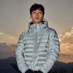[FEATHERDOWN]GRID JACKET S.BLUE