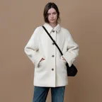 Sarah Wool Half Coat (Ivory)