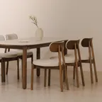 유니 월넛 호두나무 원목 포세린 세라믹식탁 6인용 1800