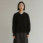 Glen v-neck knit (Black)