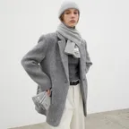 [10차][사이즈추가] Hairy Alpaca Blended Single Jacket - Charcoal