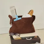 Comfy Hobo Bag _ Suede Dark Choco