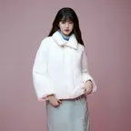 La Belle (라벨르) 여성 캐시미어 숏 코트 다운 자켓_Cream_DWW25560W6