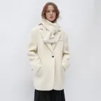 [3차] Hairy Alpaca Blended Single Jacket - Vanilla Cream