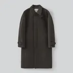 Birkin Wool Balmacaan Long Coat (Dark Brown)