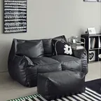 플래지어 톰 2인용  기능성 가죽 빈백 소파 3color