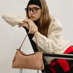 [29CM 단독] MOVO BAG _ 스웨이드 카멜 미니백 3way