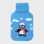 보온물주머니 니트커버 2L용 (스키타는펭귄)