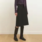 [당일출고] 벨티드 핀턱 스커트_딥차콜