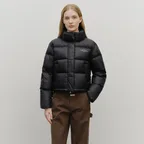 W BASIC CROP DOWN JACKET black