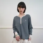 256. Tone-down Stripe T_Ivory