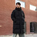 남성 레스터G 구스다운 롱패딩 (BLACK)