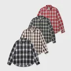 [4COLORS] 플란넬 체크 셔츠