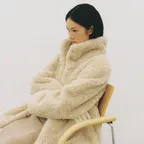 [여울,알로하 착용] [20th] BOUCLE RAM HALF FUR-COAT_BEIGE