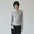 Two-Way U-neck T-Shirt (Melange)