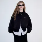 25 Winter_ Black Zip-up Hoodie