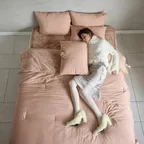 PISA 극세사 고밀도 / 알러지케어 차렵이불 (더스트 핑크)