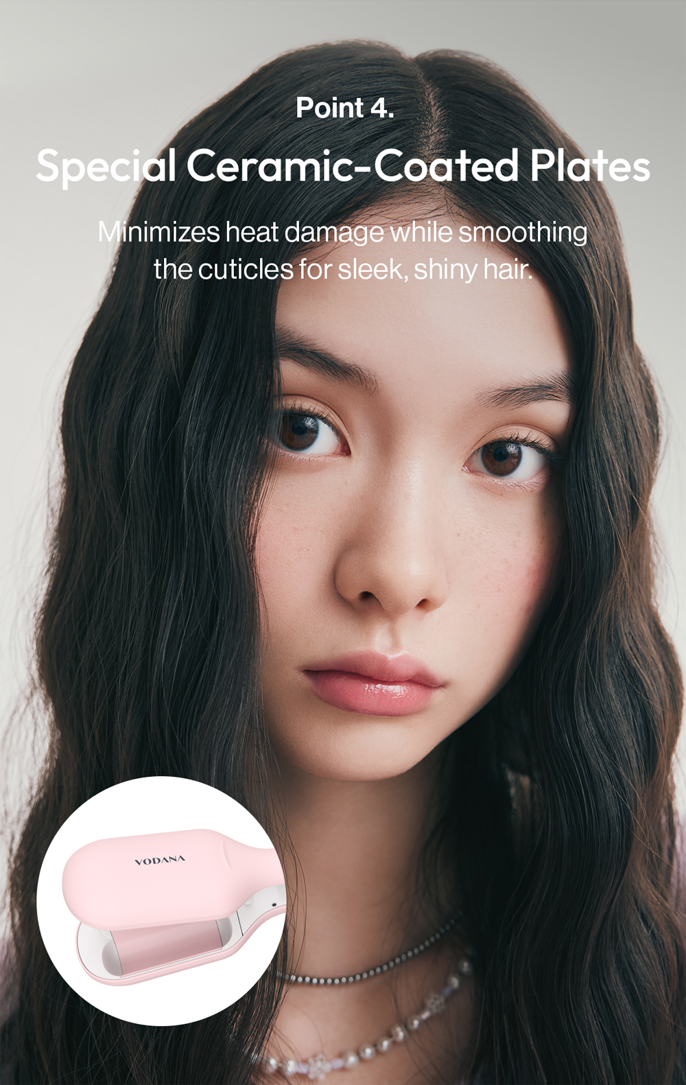 MUSINSA公式 | VODANA グロー ウェーブ カールアイロン 40mm パウダー