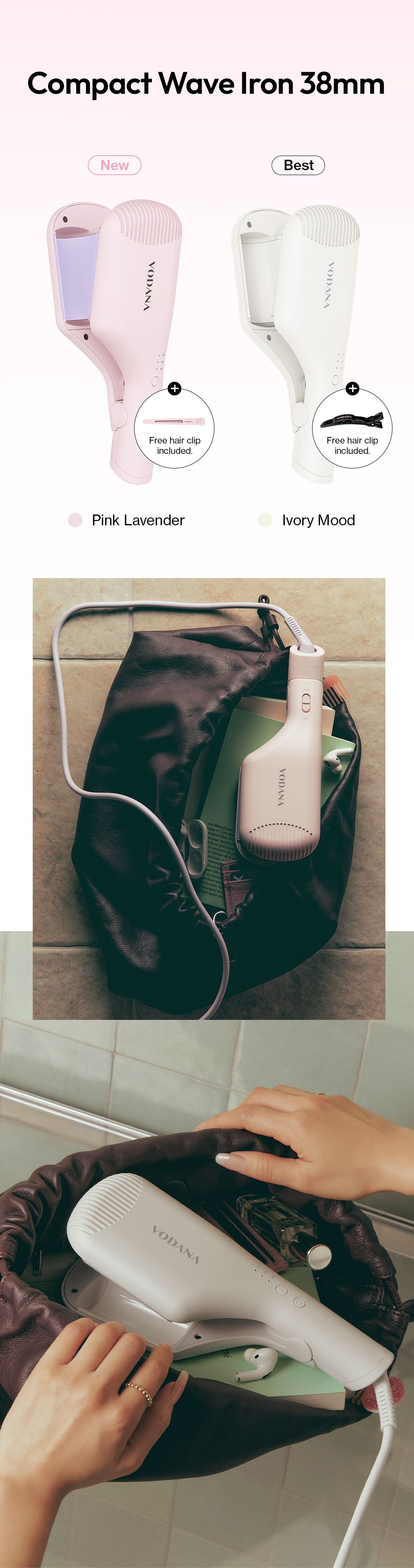 MUSINSA公式 | VODANA コンパクトウェーブアイロン38mmアイボリームード