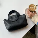 Leather mini tote bag 레더 미니 토트백 BLACK