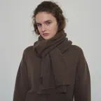 Basic Wool Muffler - Brown