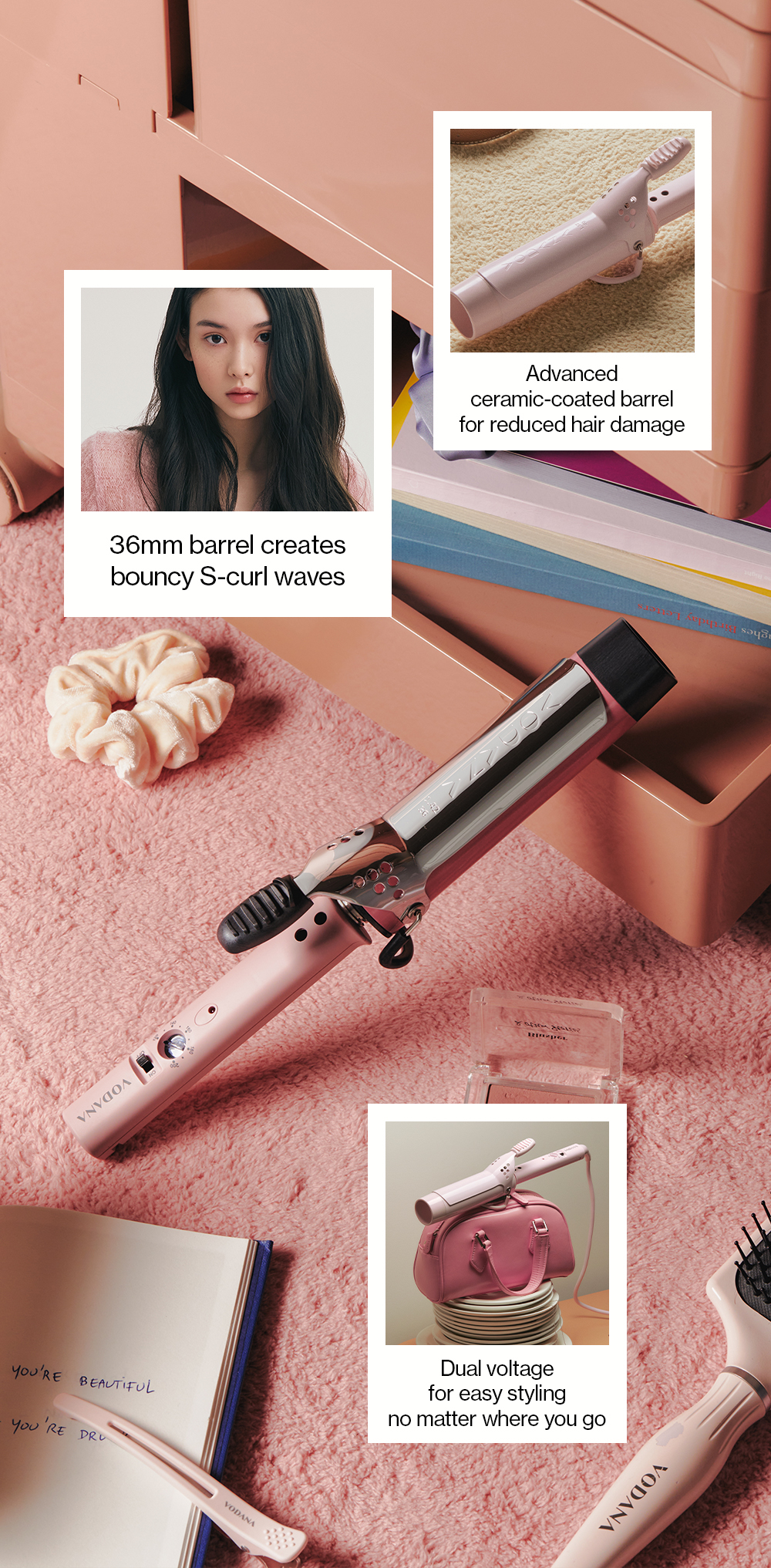 MUSINSA公式 | VODANA グラムウェーブ カールアイロン 36mm バイオレット