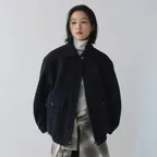 Eden Fluffy Quilted Blouson - Dark Navy