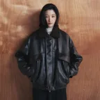 Evan Shearling Bomber Jumper - Black