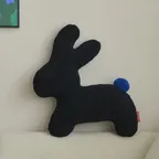 [BWTZ] 홀리데이 쿠션 블랙래빗